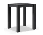 Santorini Outdoor Aluminium Square Bar Table with 2 Bar stools - Outdoor Aluminium Dining Settings - Charcoal