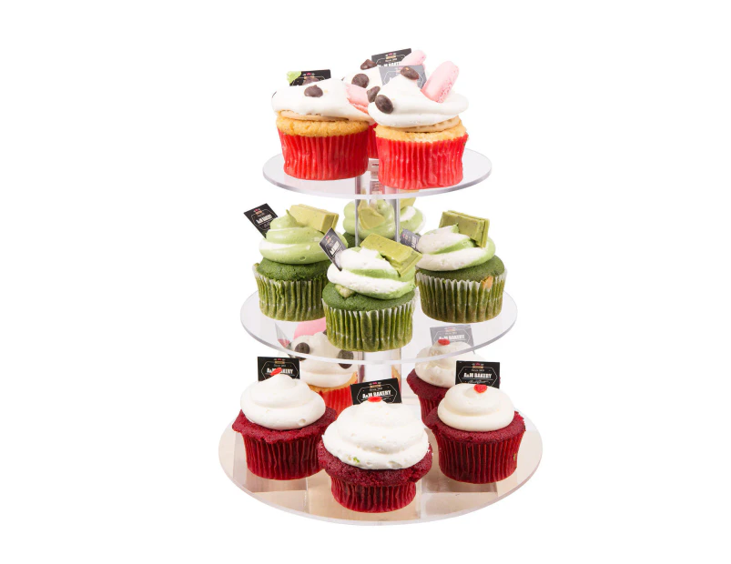3 Tier Acrylic Clear Round Cupcake Cake Stand Birthday Wedding Party