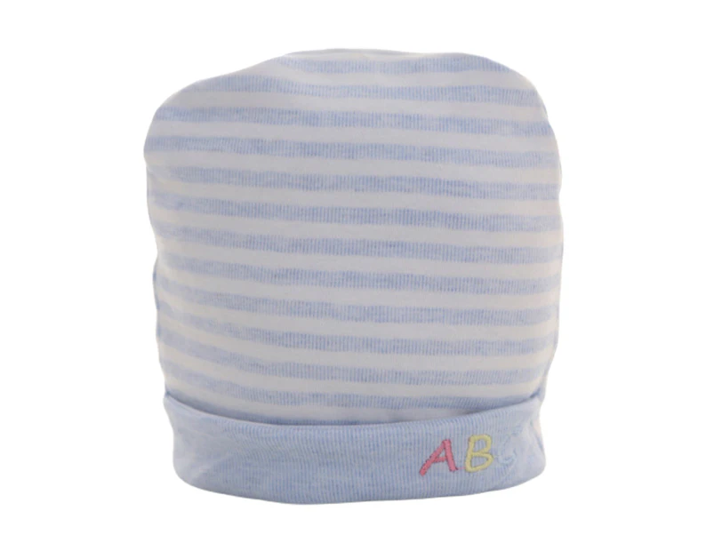 Baby Cap Exquisite Embroidery Comfortable Warm Newborn Head Wear Knitted Cap Photography Props-Blue
