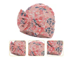 Baby Hat Comfortable Protect Skin Bowknot Turban Baby Infant Bow Beanie Cap for Daily Wear-Pink