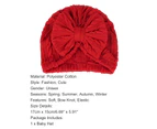 Baby Hat Warm All-match Polyester Cotton Bow Knotted Infant Beanie Cap Headwear Accessories -Red