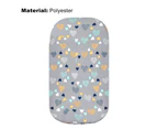Bassinet Pad Cover Cute Print Removable Polyester Baby Cradle Sheets for Bassinet Mattress-Grey