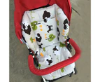 Chair Cushion Foldable Protector Cotton Star Print Stroller Chair Liner Mat for Baby-Beige Grey
