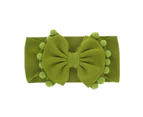 Infant Hair Band Solid Color All-match Skin Friendly Baby Bow-knot Headband for Photography-Green