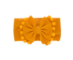 Infant Hair Band Solid Color All-match Skin Friendly Baby Bow-knot Headband for Photography-Yellow