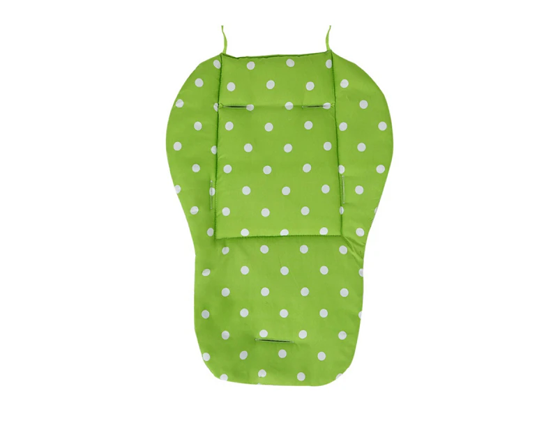 Double-sided Dot Print Baby Carriage Stroller Seat Cushion Dining Chair Pad Mat-Green