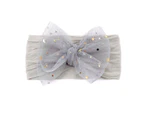 Infant Headband Wide Brim All-matched Fabric Decorative Toddlers Headwrap Baby Accessories-Grey