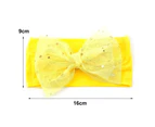 Infant Headband Wide Brim All-matched Fabric Decorative Toddlers Headwrap Baby Accessories-Yellow