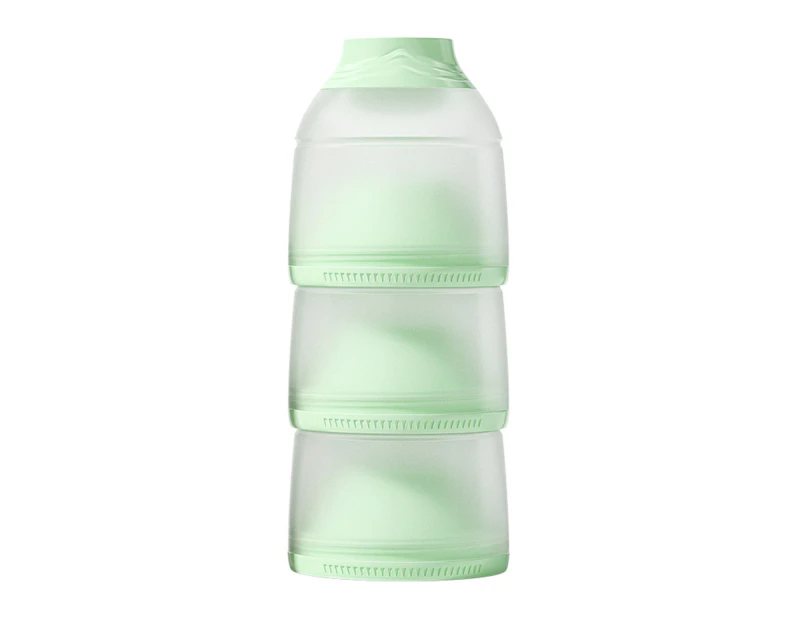 Milk Powder Dispenser BPA Free Food Grade Material Baby Ware Stackable Milk Powder Container for Toddler-Green