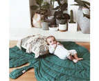 Maple Leaf Shaped Baby Toddler Soft Cotton Play Carpet Crawling Mat Room Decor-Green