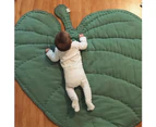 Maple Leaf Shaped Baby Toddler Soft Cotton Play Carpet Crawling Mat Room Decor-Grey