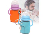 Portable USB Baby Milk Bottle Heater Warmer Stroller Car Insulated Bag Pouch-Orange