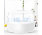High Capacity Heat-Resistance Baby Bottle Microwave Steam Sterilizer Storage Box-White