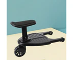 Stroller Step Convenient Detachable Easy to Install Universal Baby Carriage Foldable Pedal for Gift-Black One Size