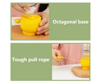 Egg Poachers Manual Shaker Scrambler Puller Plastic Yolk Mixer Stiring Blender-Yellow