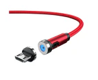 Centaurus Data Cable Strong Suction Rotatable Anti-winding Magnetic 3 in 1 Fast Charger Cable for Smart Phone-Red 2M,Adapter for Android