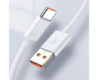 Centaurus Data Cable Universal 2-in-1 6A 66W Type-C Phone Fast Charging Cord for Xiaomi-White 150CM