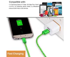Centaurus OLAF Universal 1M Nylon Woven Wire Micro USB Phone Charger Sync Data Cable Cord-Green