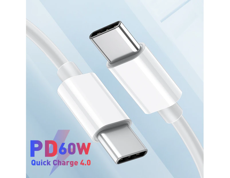 Centaurus 60W USB Type-C PD Cable 3A Fast Charging Mobile Phone Notebook Data Cord Line-White