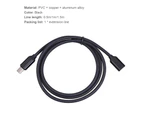 Centaurus Extension Cable USB 2.0 High Speed 3A Type-C Male to Female Data Charging Extender Cord for Laptop-Black 1M