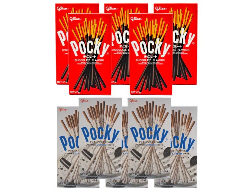 Glico Pocky Chocolate Covered Biscuit Sticks Variety 10 pack 435g
