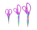 Titanium Scissors Set For Sewing, Arts, Crafts, Office - Pink Purple