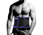 Fulllucky Breathable Sport Fitness Gym Waist Tummy Gridle Belt Body Weight Shaper Trainer-Blue-M