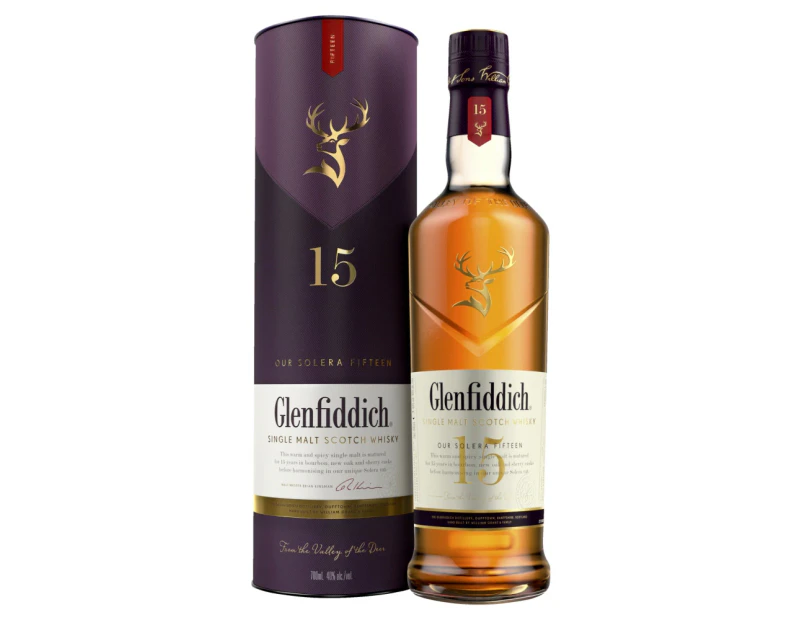 Glenfiddich 15 Year Old Solera Vat Scotch Whisky (700ml)