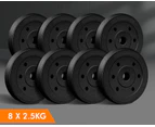 BLACK LORD 20kg Weight Plate Set Barbell Dumbbell Weight Lift Bench Squat Rack