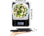 Kitchen Scales Usb Rechargeable Precision Scale, 10Kg/1G Stainless Steel Electronic Kitchen Scale