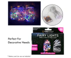 [3PK] Home Master Fairy Lights, Multi Colored Lights, 100 Lights, Clear lead Wire, Led Battery Operated, Easy To Use, Indoor Use Only, On & Off Function, B