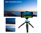 Mini Tripod Desk Stand and Phone Holder, Compact, Travel-Friendly, Compatible with Smartphone, iPhone, Samsung-blue