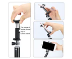 Selfie Stick with Bluetooth Portable Design, Handheld Selfie Stick with Tripod Interface-black