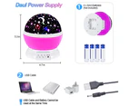 Children'S Night Light Toys Gifts For 2-8 Year Old Girls, Starry Sky Projector Lights, Gifts For 4-6 Year Old Girls - Pink