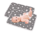 2 pieces baby waterproof changing mat for babies and toddlers changing mat washable portable foldable newborn changing mat on the go 50x70 cm