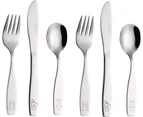 6pcs Toddler Cutlery, Kids Cutlery Kids Silverware Set, Stainless Steel Children's Cutlery
