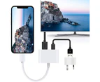 HDMI Adapter, HDMI Adapter for IPhone 1080P Lightning Digital AV Adapter, HDMI Sync Screen HDMI Connector for IPhone & IPa