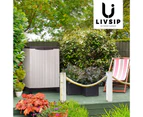 Livsip Outdoor Storage Cabinet Box Garden Garage Cupboard Adjustable Lockable