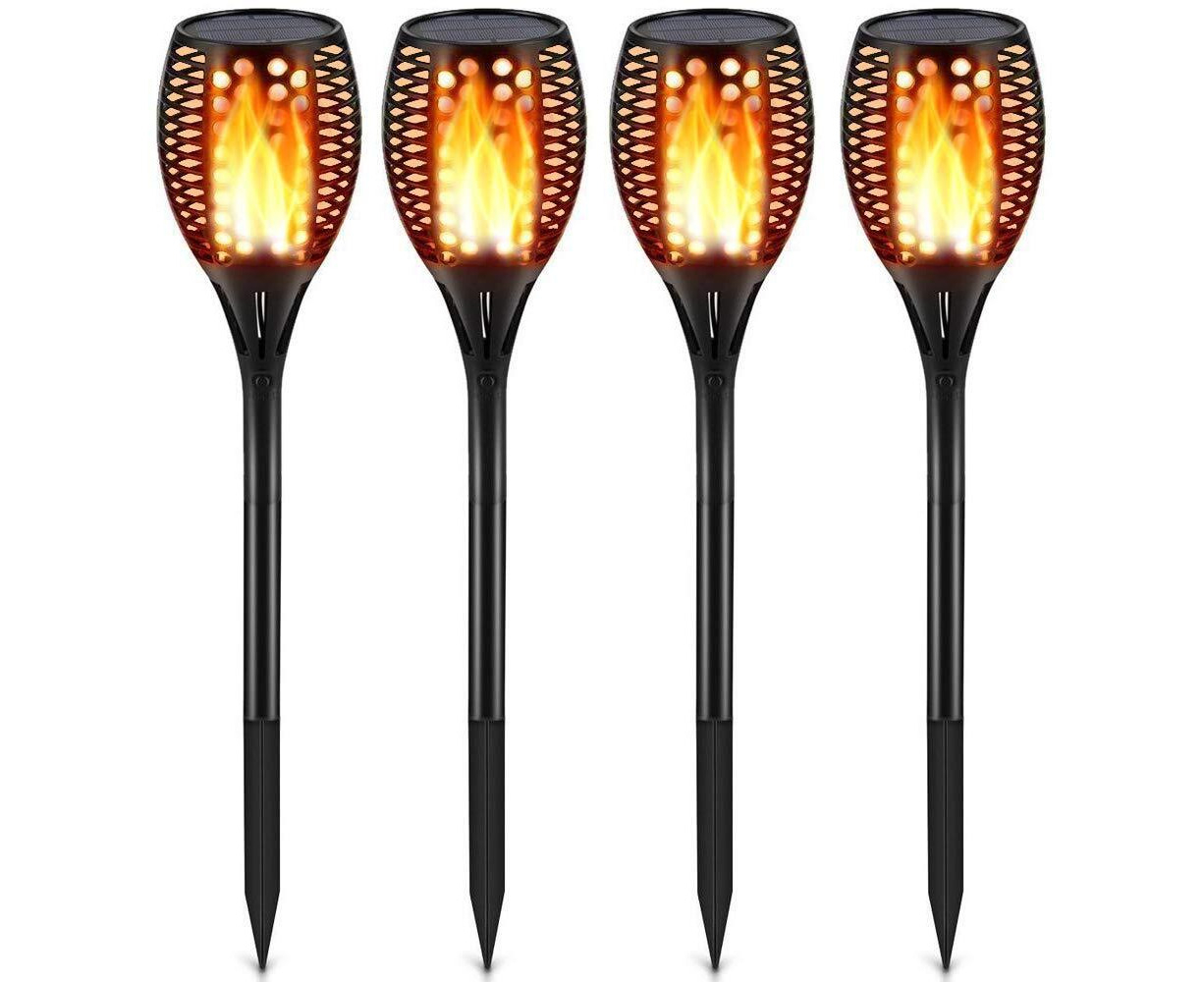 solar fire garden lights