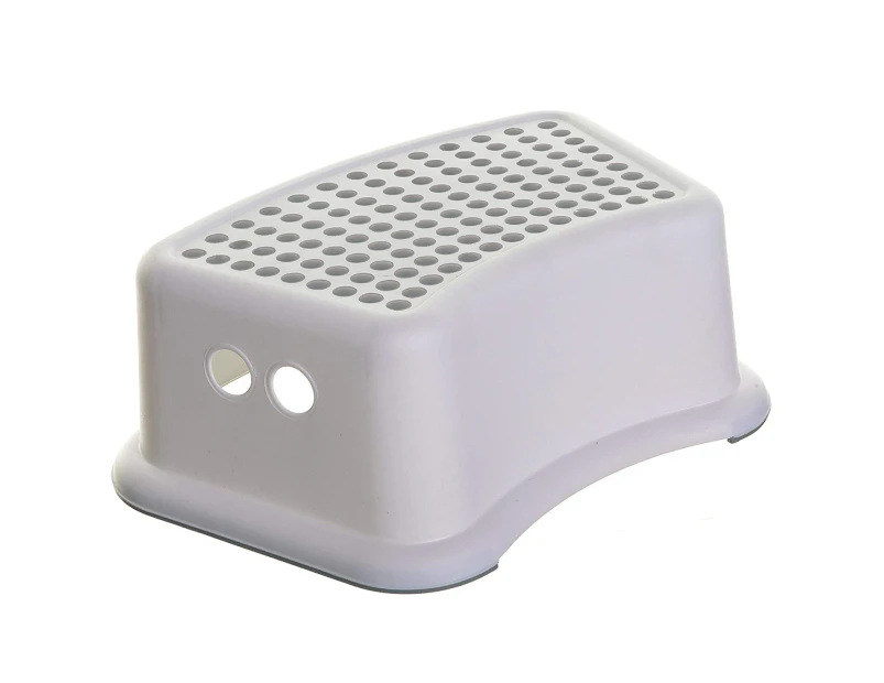 Step Stool Gray Dotted Toilet Training Aid for Toddlers with Non-slip Base$Bathroom Children's Hand-washing Stool Toilet