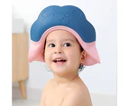 Kids Shower Cap Washing Hair Visor Shield Kids Shampoo Guard hat Toddler Bath Rinser Prevents Water from Pooling in Face-Elegance Blue