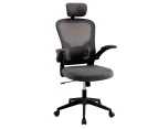 Advwin Mesh Office Chair Ergonomic Executive Rocking Seat High Back With Adjustable Headrest Gray