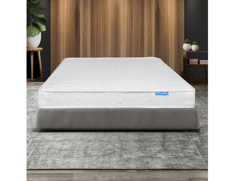 Dreamz Mattress Spring Coil Bonnell Bed Sleep Foam Medium Firm King Single 13CM - White
