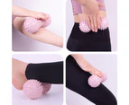 Peanut Shape  Spiky  Ball Trigger Point Deep Tissue  Hand Foot Massager Ball Tension Muscle Relax - Pink