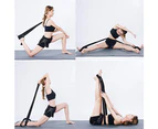 Adjustable Leg Stretcher for Stretching Band Physical Therapy Exercise Straps for Stretching - Black