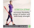 Elastic Stretching Strap with Loops for Resistance Stretch Assist on Leg, Hamstring - Red