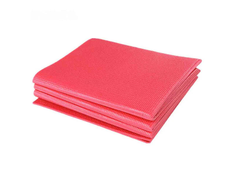 Foldable thick workout mat and yoga mat - Red