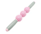 Muscle Roller Massage Legs,Back,Arms,Shoulders,Thigh Body Massager Massage Stick Spiky Trigger Point Relief Muscle Pain Stress - Pink