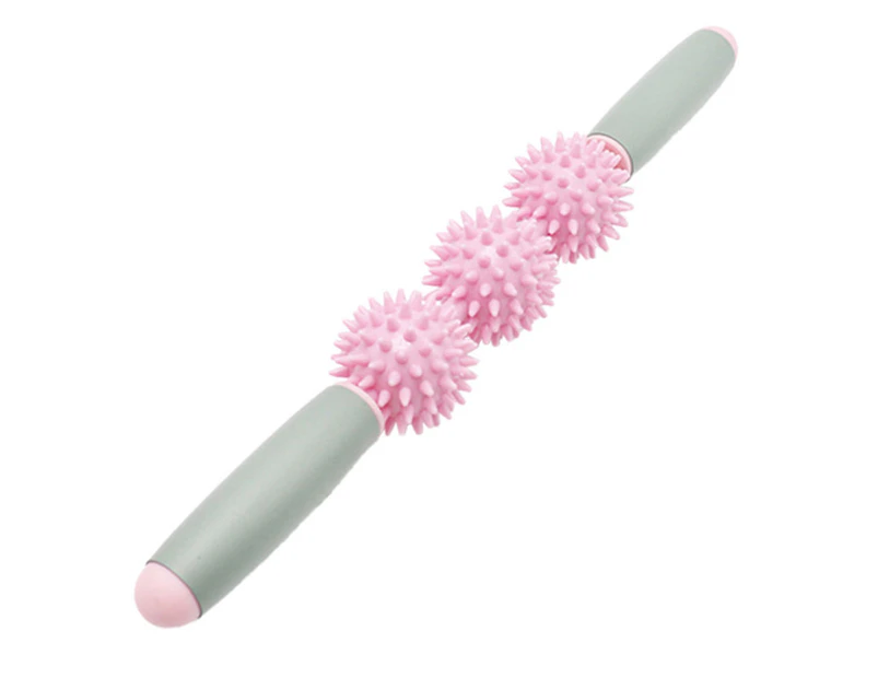 Muscle Roller Massage Legs,Back,Arms,Shoulders,Thigh Body Massager Massage Stick Spiky Trigger Point Relief Muscle Pain Stress - Pink