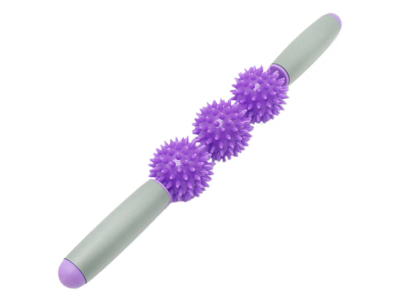 Muscle Roller Massage Legs,Back,Arms,Shoulders,Thigh Body Massager Massage Stick Spiky Trigger Point Relief Muscle Pain Stress - Purple